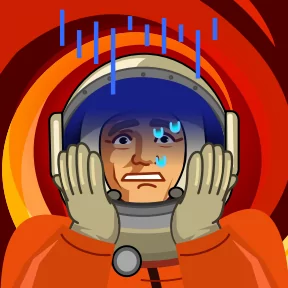 Космонавт Юра — стикер для MAX