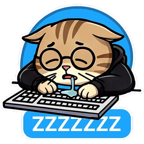 Котик-переработик — стикер для MAX