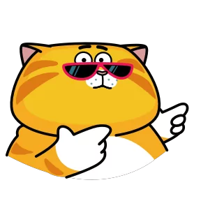 Рыжий кот — стикер для MAX
