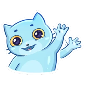 Кот-привидение — стикер для MAX