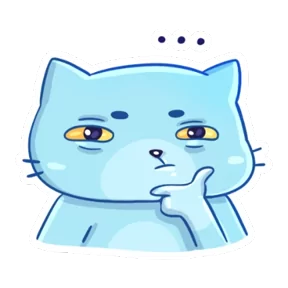 Кот-привидение — стикер для MAX