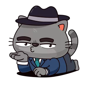 Бизнес-кот — стикер для MAX