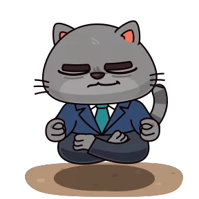 Бизнес-кот — стикер для MAX