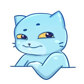 Кот-привидение — стикер для MAX