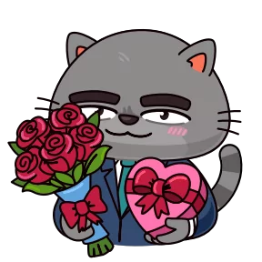 Бизнес-кот — стикер для MAX