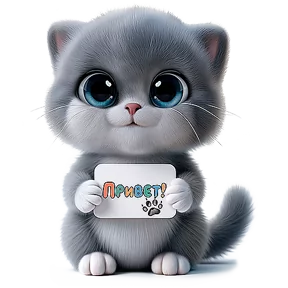 Котёнок — стикер для MAX