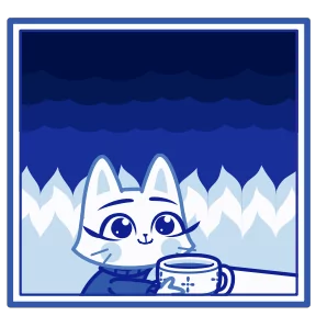 Кошечка Гжель — стикер для MAX