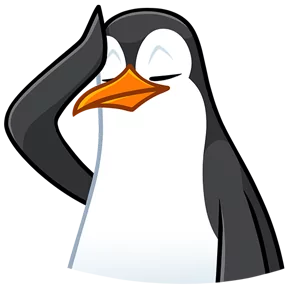 Пингвин — стикер для MAX